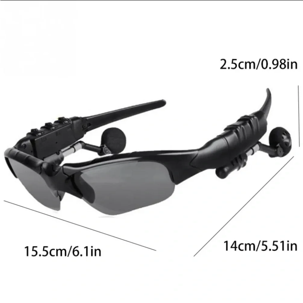 Wireless Headset Sunglasses with Mic & Noise Reduction